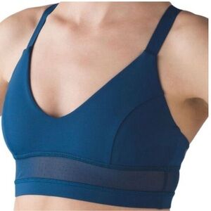 Lululemon Athletica Poseidon Blue Sports Bra Sz 6